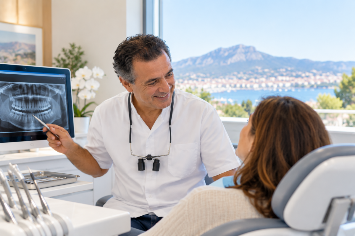 Dentiste pour cas complexe près de Toulon présentant un plan de traitement dentaire personnalisé avec le Dr Zine IDRISSI à Aix-en-Provence